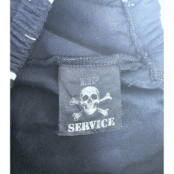 Vintage Lip Service Skull Dagger Black Rock N' Roll Pants Gothic Emo Punk USA‎ M - Picture 3 of 6